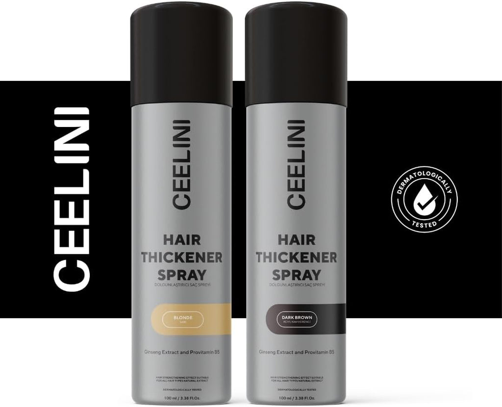Ceel Haarverdichtungsspray mit Keratinfasern – natürliches Volumen und volleres Haar in 15 Sekunden (100 ml)