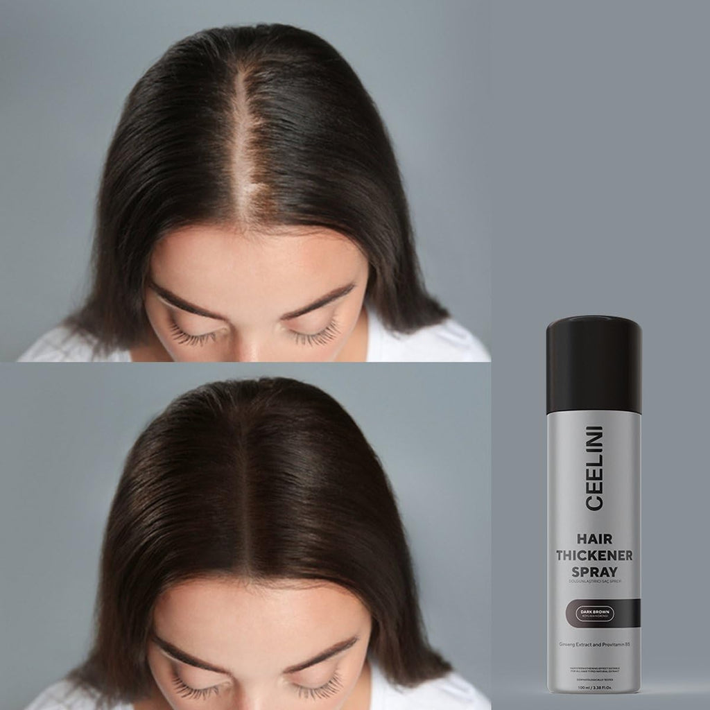 Ceel Haarverdichtungsspray mit Keratinfasern – natürliches Volumen und volleres Haar in 15 Sekunden (100 ml)